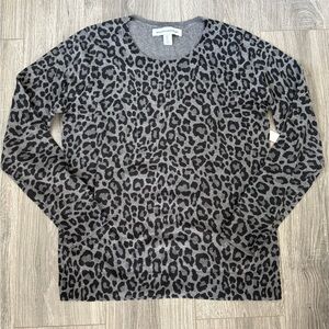 Amazon Essentials Gray Animal Print Sweater